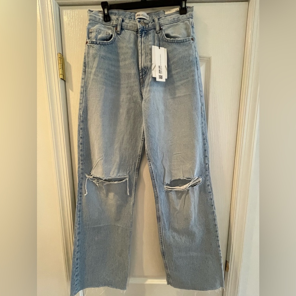ZARA NWT High Rise Full Length Jean.